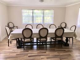 dining table and vine french chairs