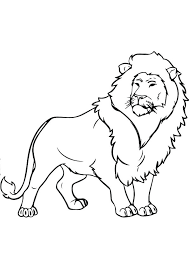 Cute outlined zoo animals collection. Coloring Pages Lion Coloring Page