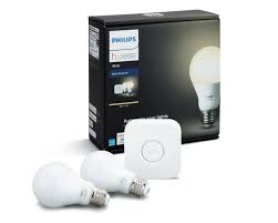 Philips Hue White A19 Smart Light Starter Kit 60w Led 2 Pack Walmart Com Walmart Com