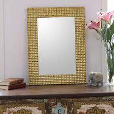 Square Pattern Glass Wall Mirror From
