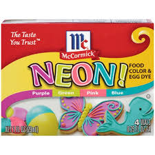 Mccormick Neon Assorted Food Color Egg Dye 1 Fl Oz From
