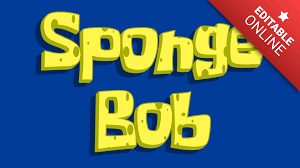 spongebob logo text effect generator