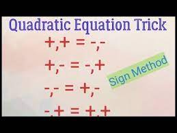 quadratic equation tricks you