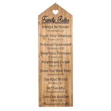 Family Rules Wall Sign 16x48