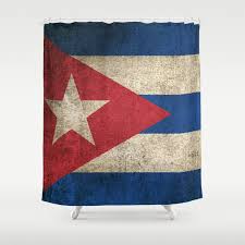 vine flag of cuba shower curtain