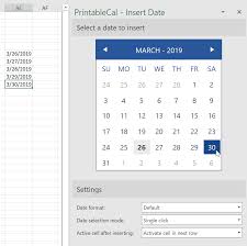 printablecal insert a date at the