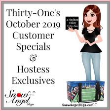 Thirty Ones October 2019 Customer Specials Hostess