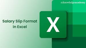 create salary slip format in excel with