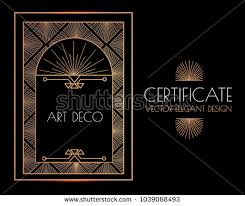 Black Gold Art Deco Wedding Invitation Template Vector Download