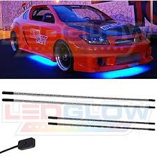 Kafeek led under car glow underbody system neon lights kit (48 x 2 and 36 x 2) with wireless keychain remote controller: Buy Ledglow Blue Smd Led Slimline Underbody Underglow Kit Online 11218 From Shopclues