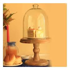 Small Pedestal Cake Stand With Cloche Dome