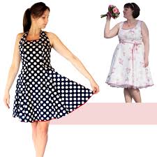 Für dieses abendkleid ala doppelvolant brauchen sie: Schnittmuster Kleid Im 50er Stil Rockabilly
