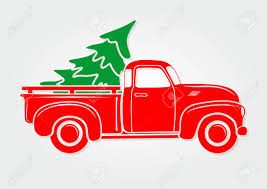 Christmas Greeting Card. Vintage Pickup, Truck With Christmas Tree. Vector  Illustration. Royalty Free SVG, Cliparts, Vectors, And Stock Illustration.  Image 109904713.
