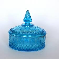 Vintage Indiana Glass Blue Princess