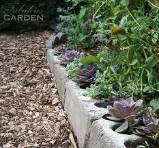 Cinder Blocks Garden Edging And