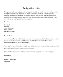 Letter Of Resignation Sample Letters Best Format Html 5