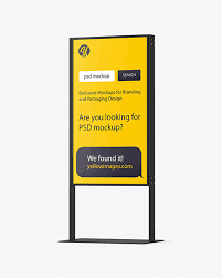 The ultimate sim card mockup. Plastic Stand Mockup In Indoor Advertising Mockups On Yellow Images Object Mockups