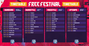 This Is The Free Festival 2019 Timetable Masters Of Hardcore