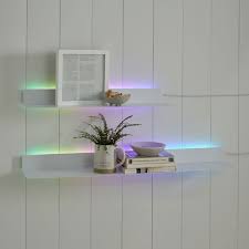 Backlit Wall Display Shelf White