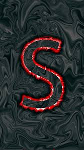 letter s red letter abstract fluid