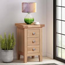 This Light Oak 3 Small Drawer Bedside
