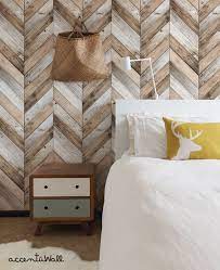 Chevron Wood Herringbone Wallpaper