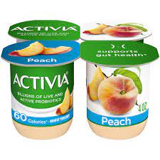 activia nonfat probiotic peach yogurt