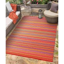 palm leaf green woven outdoor rug 5x7