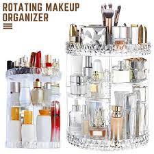 3 tiers rotating makeup organizer with