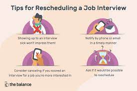 how to reschedule a job interview with