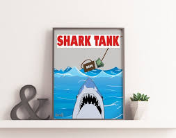 Shark Tank Jaws Theme Art Poster