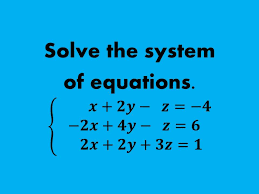 how to solve a system of equations in 3