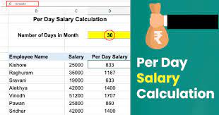 how to calculate salary per day