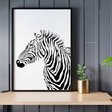 Buy Zebra Art Print Poster Groovy Home