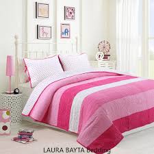 pink bedcover set quilts girls