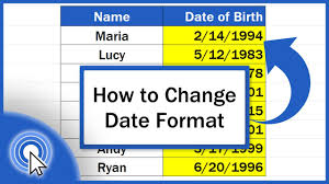 how to change date format in excel the