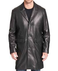 S Jackets Men S Designer Topper Lined Black Leather Coat