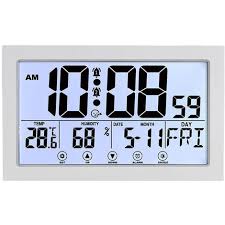 Humidity Electronic Alarm Clock White