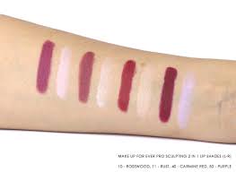 pro sculpting lip swatches