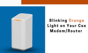 blinking orange light on your modem