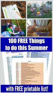 100 free things for kids to do in summer