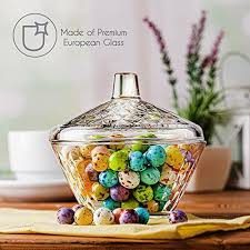 Crystalia Decorative Glass Candy Jar