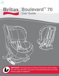 Britax Boulevard 70 Instruction Manual
