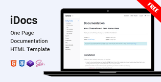 page doentation html template