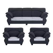 1 dark grey light grey sofa set