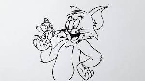 how to draw tom and jerry step by step