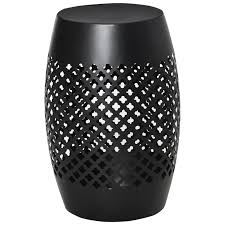 Outsunny Steel Patio End Table Round