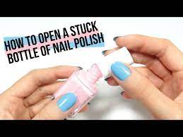 open a stuck bottle of nail polish