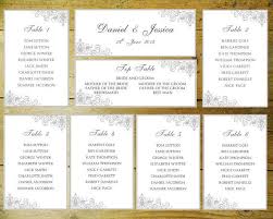 Wedding Seating Chart Ornate Silver Download Printable