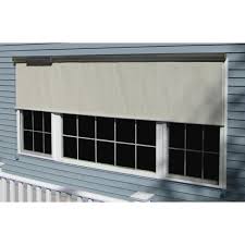 Length can be easily trimmed to size. Bali Essentials Cream Cordless Light Filtering Fade Resistant Vinyl Horizontal Exterior Roll Up Shade 144 In W X 84 In L 26312 The Home Depot